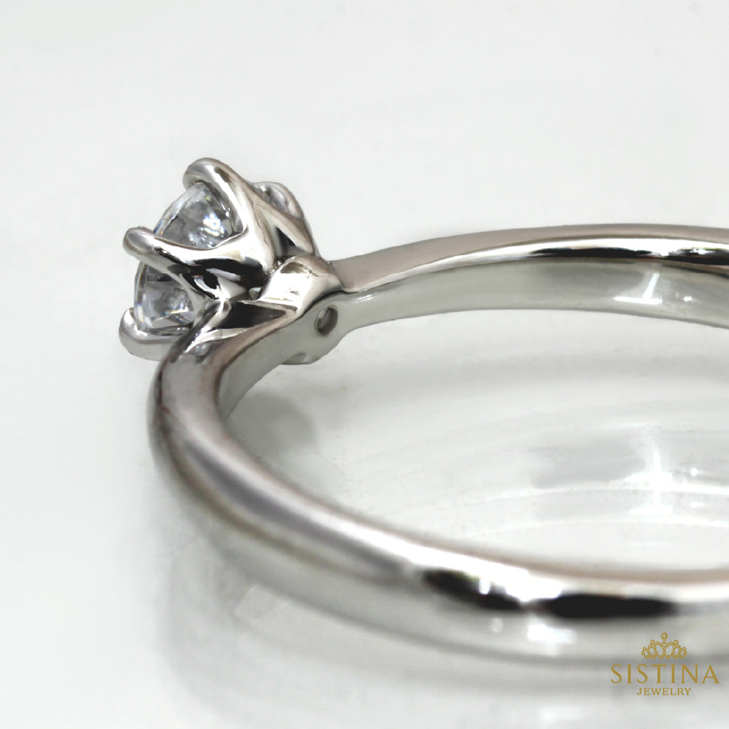 【ALTRO】SV ラボグロウンダイヤ プロポーズリング 0.3ct 6本爪 ダイヤ リング　