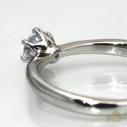 【ALTRO】SV ラボグロウンダイヤ プロポーズリング 0.3ct 6本爪 ダイヤ リング　
