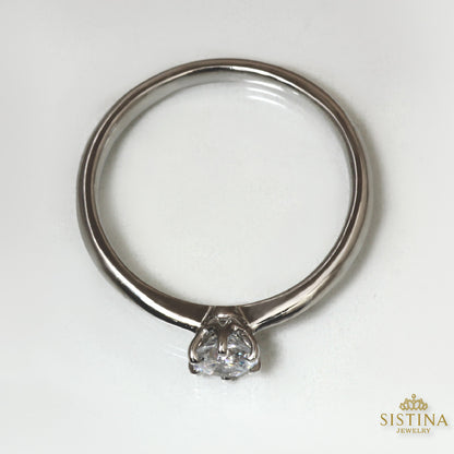 【ALTRO】SV ラボグロウンダイヤ プロポーズリング 0.3ct 6本爪 ダイヤ リング　