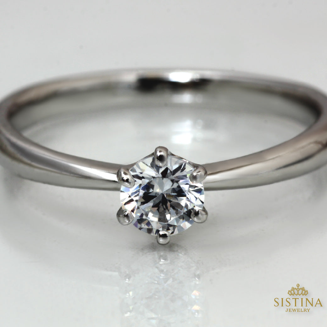 【ALTRO】SV ラボグロウンダイヤ プロポーズリング 0.3ct 6本爪 ダイヤ リング　