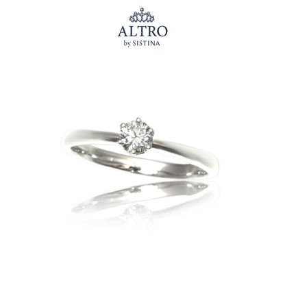 【ALTRO】SV ラボグロウンダイヤ プロポーズリング 0.2ct 6本爪 ダイヤ リング　