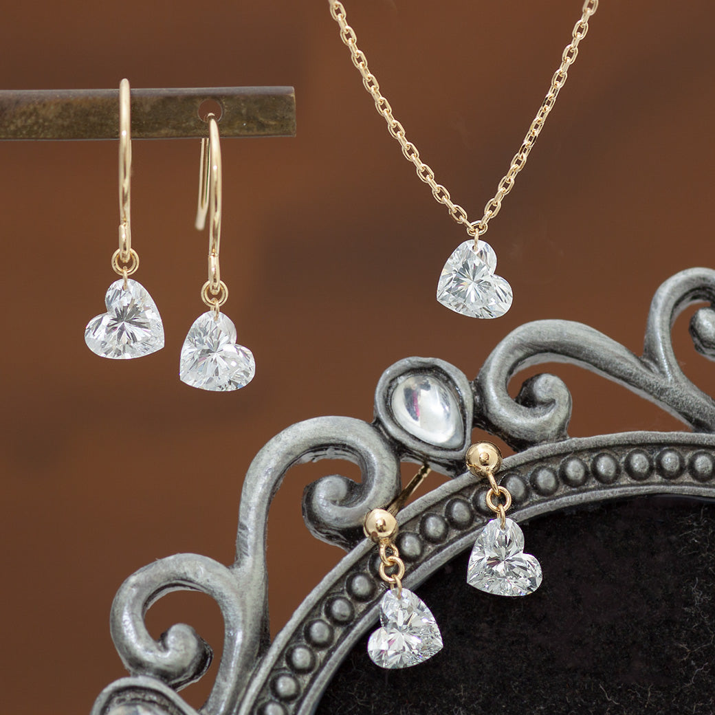 【ALTRO】Lior K18 ラボグロウンダイヤ 0.5ct フレームレス ハートダイヤ ネックレス