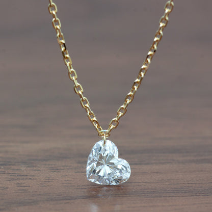 【ALTRO】Lior K18 ラボグロウンダイヤ 0.5ct フレームレス ハートダイヤ ネックレス