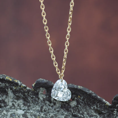 【ALTRO】Lior K18 ラボグロウンダイヤ 0.5ct フレームレス ハートダイヤ ネックレス