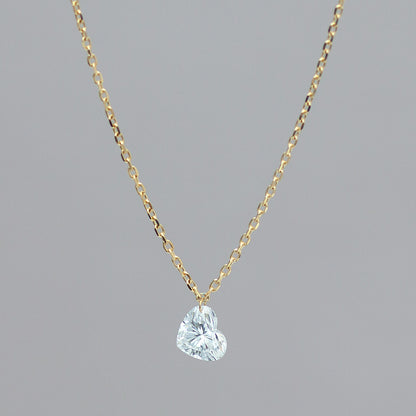 【ALTRO】Lior K18 ラボグロウンダイヤ 0.5ct フレームレス ハートダイヤ ネックレス