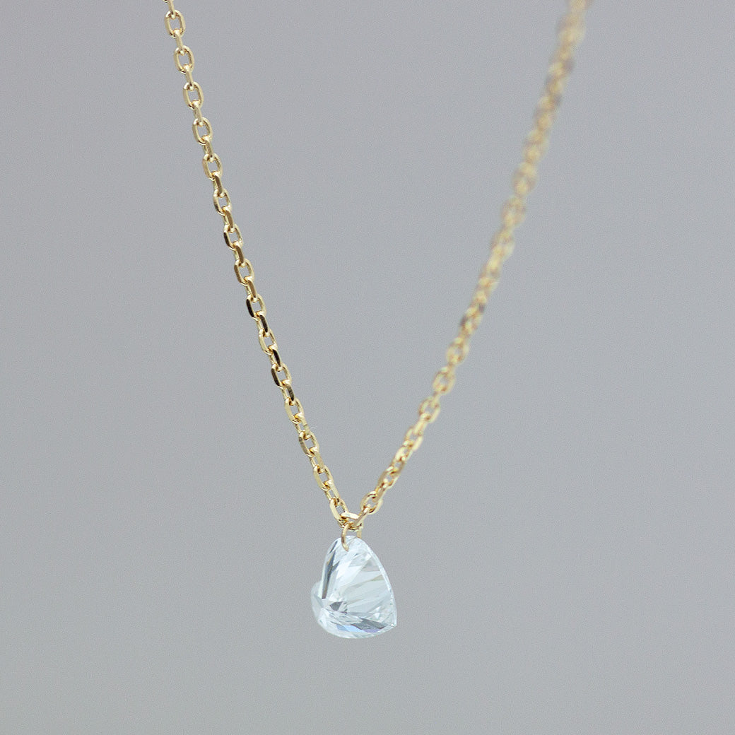 【ALTRO】Lior K18 ラボグロウンダイヤ 0.5ct フレームレス ハートダイヤ ネックレス
