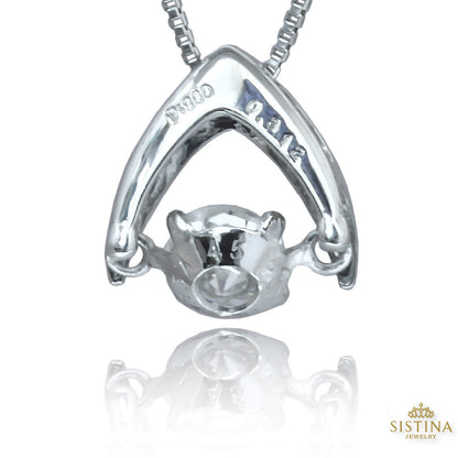 【LIMITED】【Natural】PT 天然一粒ダイヤモンド ネックレス 0.3ct ダンシングストーン　