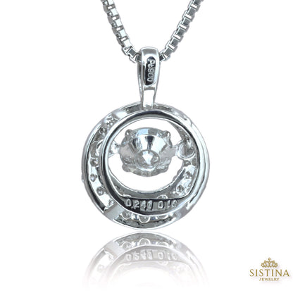 【LIMITED】PT 天然ダイヤモンド ネックレス ダンシングストーン 0.24ct クレッシェンド　
