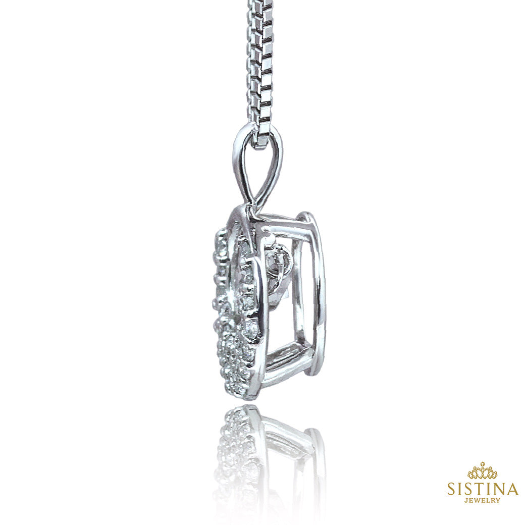 【LIMITED】PT 天然ダイヤモンド ネックレス ダンシングストーン 0.24ct クレッシェンド　