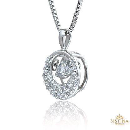 【LIMITED】PT 天然ダイヤモンド ネックレス ダンシングストーン 0.24ct クレッシェンド　