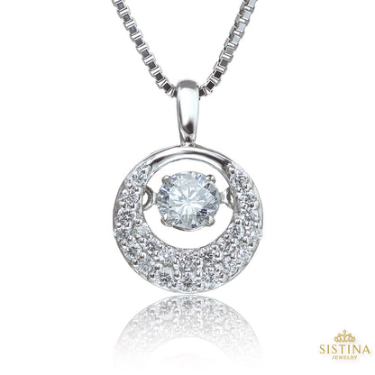【LIMITED】PT 天然ダイヤモンド ネックレス ダンシングストーン 0.24ct クレッシェンド　