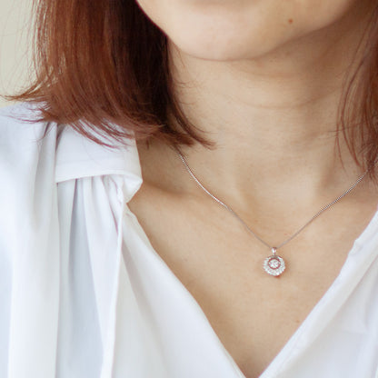 【LIMITED】PT 天然ダイヤモンド ネックレス ダンシングストーン 0.24ct クレッシェンド　