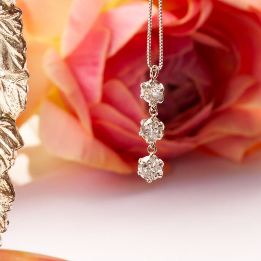 【LIMITED】【Natural】PT 天然ダイヤモンド ネックレス TOTAL 1.0ct