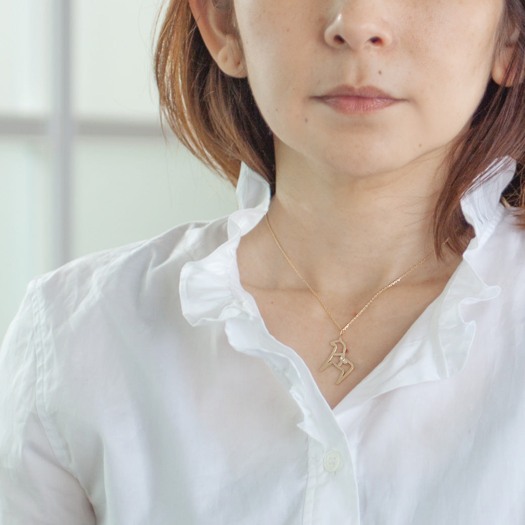 【Natural】LiLiNa K10 ダーラヘスト  ペンダントトップ 馬 チャーム