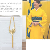 LiLiNa SV925  ハートリーフ 帯飾り スターリングシルバー