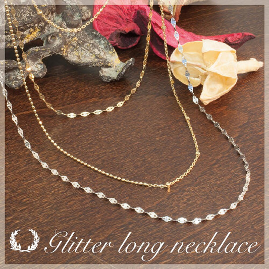 Glitter K18 グリッター ロングネックレス　