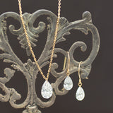 【ALTRO】Lior リオール K18 ラボグロウン ダイヤモンド ピアス 計1.0ct 一粒 0.5ct/0.5ct ペアシェイプ フックピアス GOD040PE