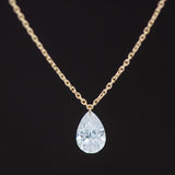 【ALTRO】Lior リオール K18 レーザーホール ペアシェイプ 1.0ct ネックレス　GOD029NC