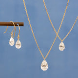 【ALTRO】Lior リオール K18 ラボグロウン ダイヤモンド ピアス 計1.0ct 一粒 0.5ct/0.5ct ペアシェイプ フックピアス GOD040PE