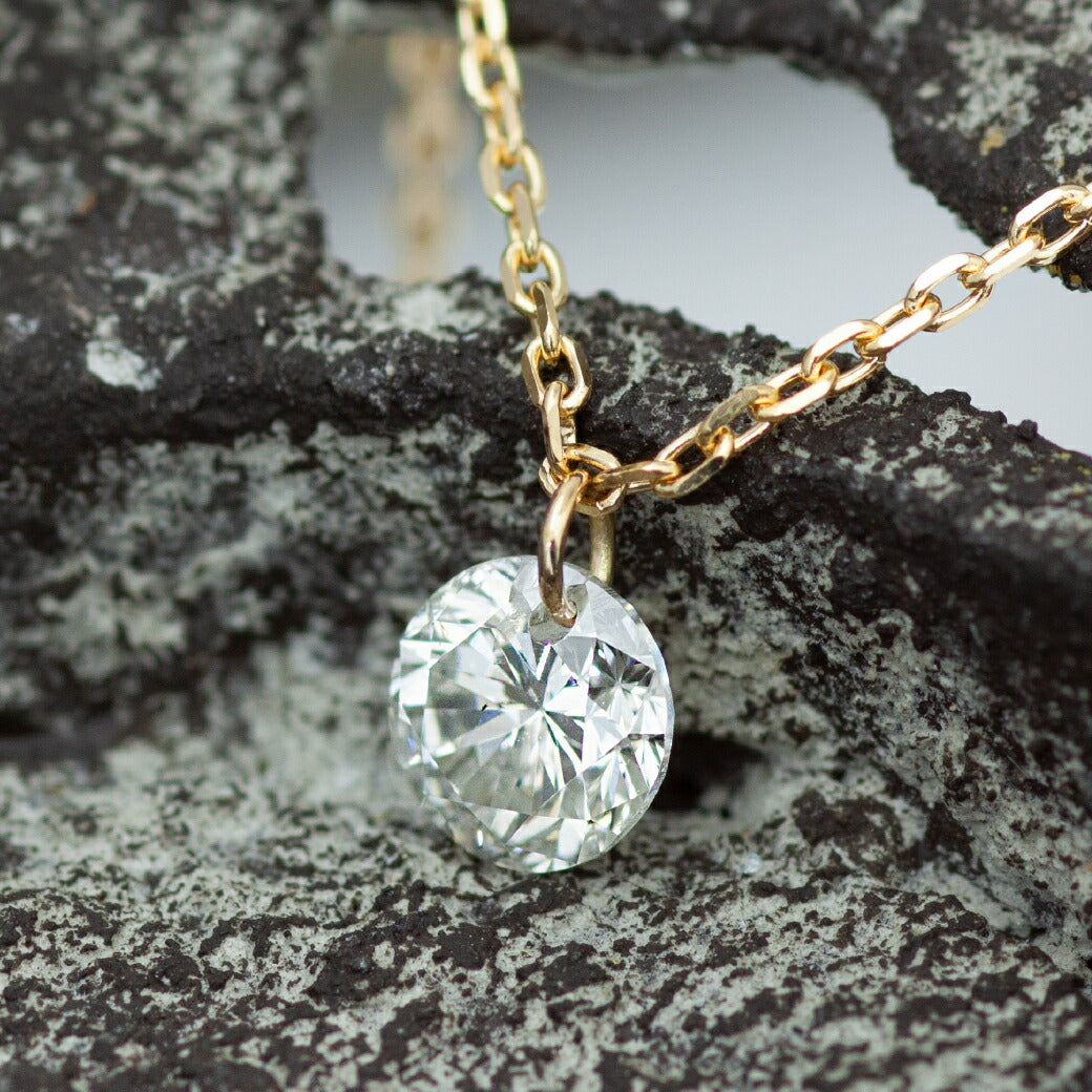 SPN0060]K18 フレームレスダイヤモンドネックレス 0.405ct – SISTINA JEWELRY