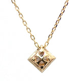 ～ mignon ～ ミニョン  K18  プチ ダイヤモンドネックレス Cube
