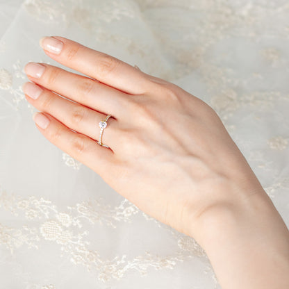 SISTINA BRIDAL エンゲージリング Gloria -グローリア - 0.3ct K18YG　DM476-3　