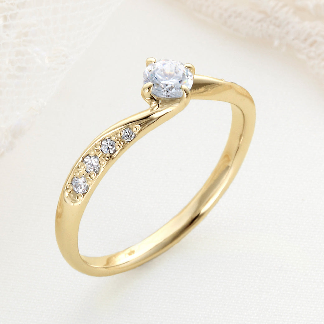 SISTINA BRIDAL エンゲージリング  Joann -ジョアン- 0.3ct K18YG　DM446　