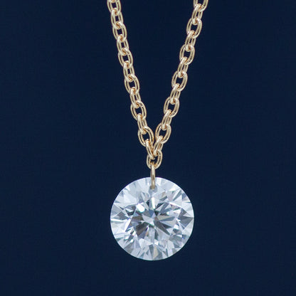 【ALTRO】K18 ラボグロウンダイヤ 0.5ct フレームレス 一粒 ダイヤ ネックレス　