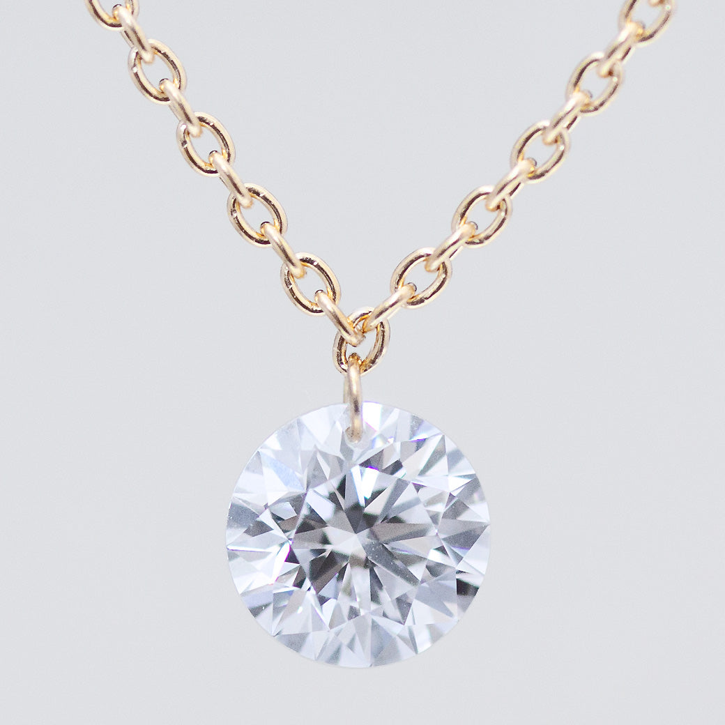 【ALTRO】K18 ラボグロウンダイヤ 0.5ct フレームレス 一粒 ダイヤ ネックレス　