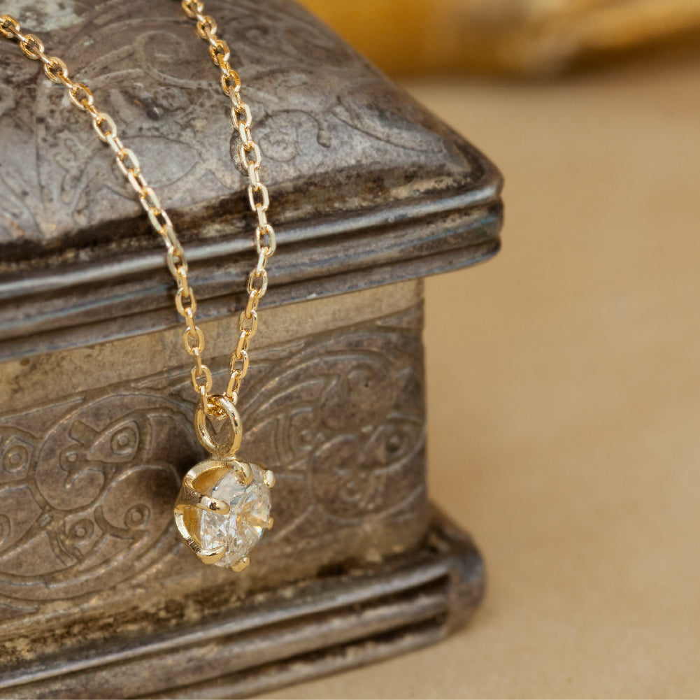 LIMITED】【Natural】K18イエローゴールド 0.3ct 一粒ダイヤモンド