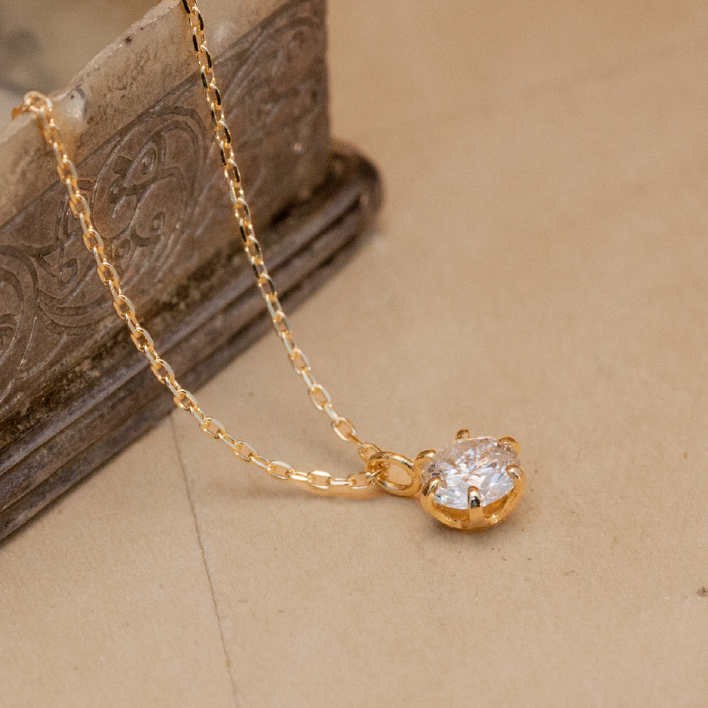 LIMITED】【Natural】K18イエローゴールド 0.3ct 一粒ダイヤモンド