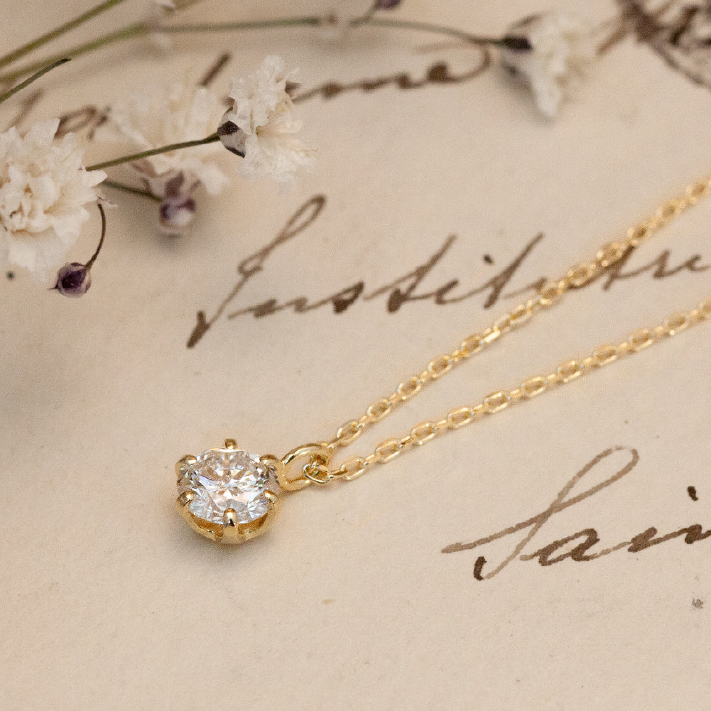 LIMITED】【Natural】K18イエローゴールド 0.3ct 一粒ダイヤモンド