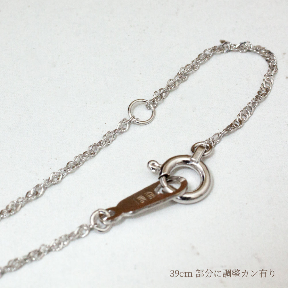 【LIMITED】【Natural】18ホワイトゴールド 0.1ct 一粒ダイヤモンドネックレス
