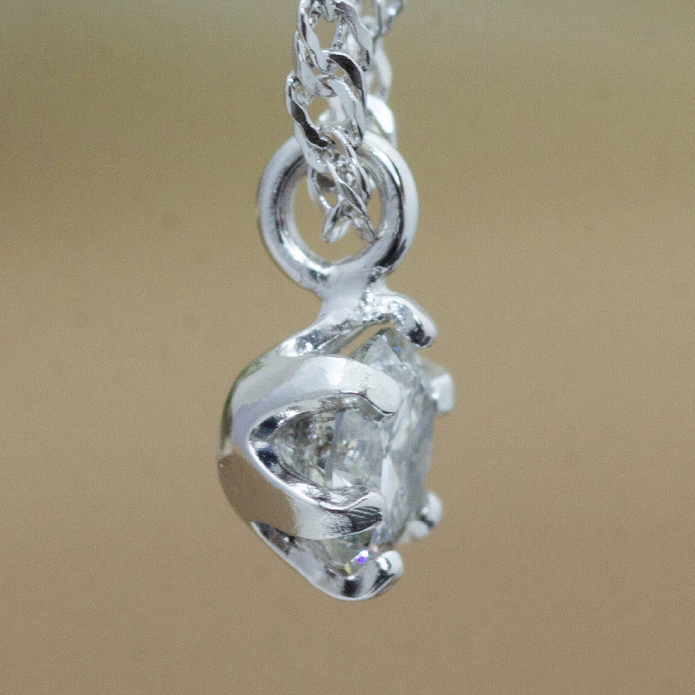 【LIMITED】【Natural】18ホワイトゴールド 0.1ct 一粒ダイヤモンドネックレス