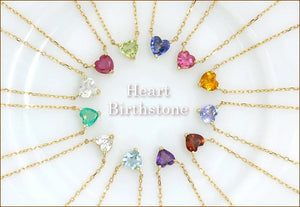 『Love Birth』K10  ハート バースストーン ネックレス