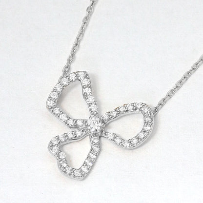 【Natural】K18 PT ダイヤモンドネックレス FIORE 0.22ct