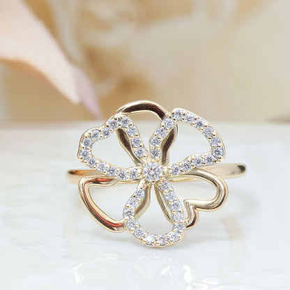 【Natural】K18 PT ダイヤモンドリング Fiore 0.22ct