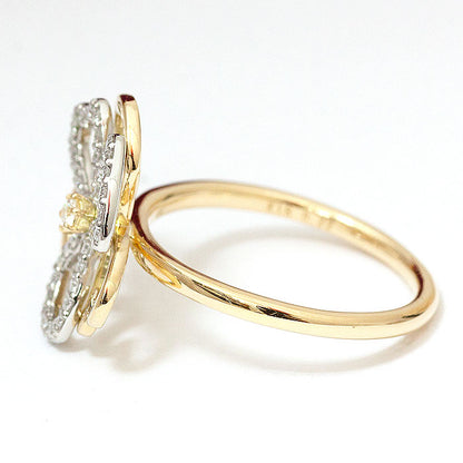 【Natural】K18 PT ダイヤモンドリング Fiore 0.22ct