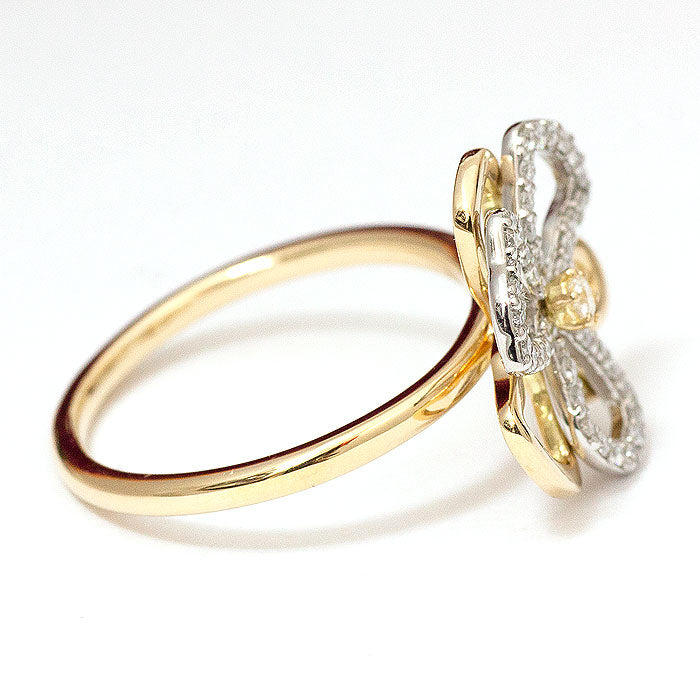 【Natural】K18 PT ダイヤモンドリング Fiore 0.22ct