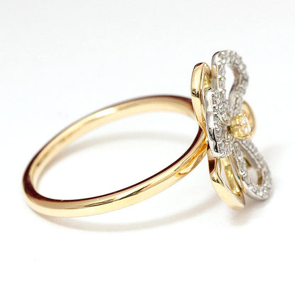 【Natural】K18 PT ダイヤモンドリング Fiore 0.22ct