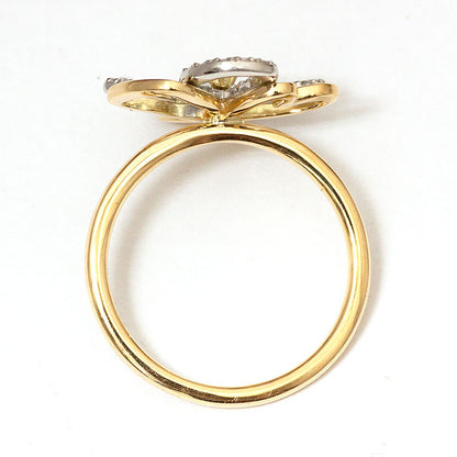 【Natural】K18 PT ダイヤモンドリング Fiore 0.22ct