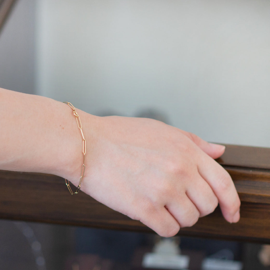 K18 ペーパークリップチェーン ブレスレット – SISTINA JEWELRY