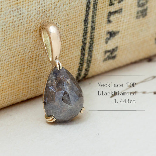 【LIMITED】【Natural】K18  ブラックダイヤモンド ペンダントトップ 1.443ct　