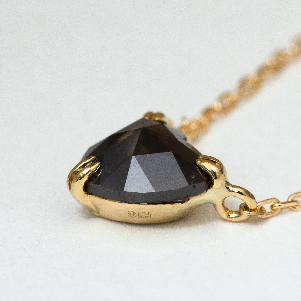 K18 ブラックダイヤ ハートネックレス 0.572ct – SISTINA JEWELRY