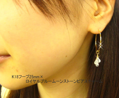 18K  カラーストーン ピアスチャーム　片耳用