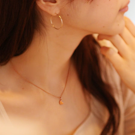 K18  オーダー イニシャル ハート ネックレス　