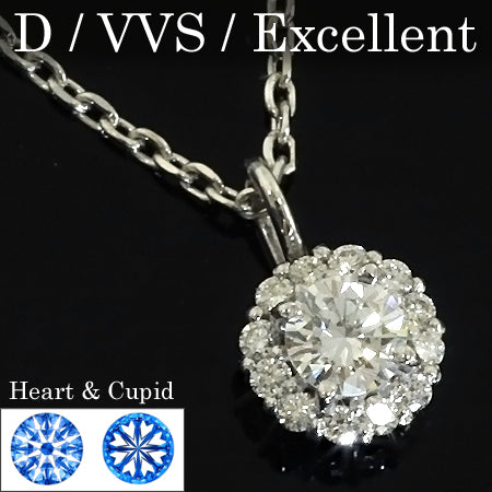 【Natural】K18《ハート＆キューピッド》 エレガントネックレス 0.16ct　