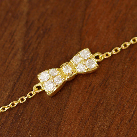 【税込?送料無料】 B00104 K18 リボン パヴェダイヤブレスレット 0.15ct – SISTINA アクセサリー