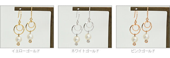 【Natural】Spuma スプーマ K18  あこや真珠 フックピアス　