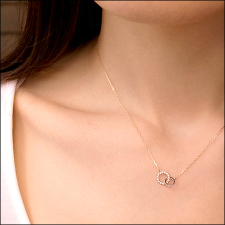 Double Loop』K18 ダイヤモンド ダブルループネックレス – SISTINA JEWELRY